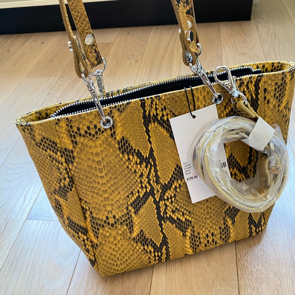 Callipygian Opening Ceremony Leather Clasp Bag (New with Tags) (Snake Pattern)